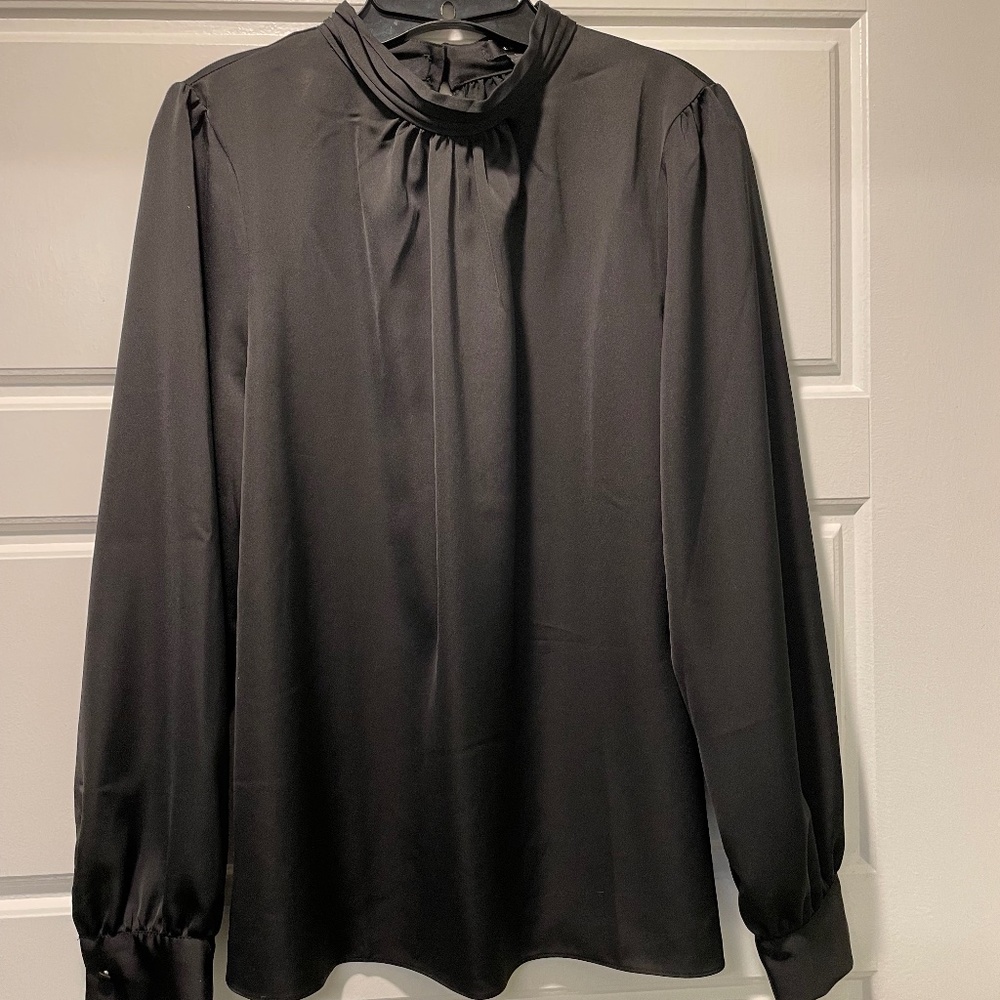 Ann Taylor black blouse, size large